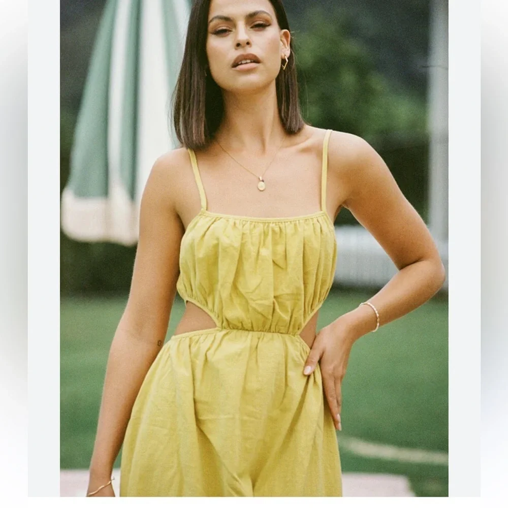 Sabo Skirt Yellow Midi Dress - Picture 11 of 12